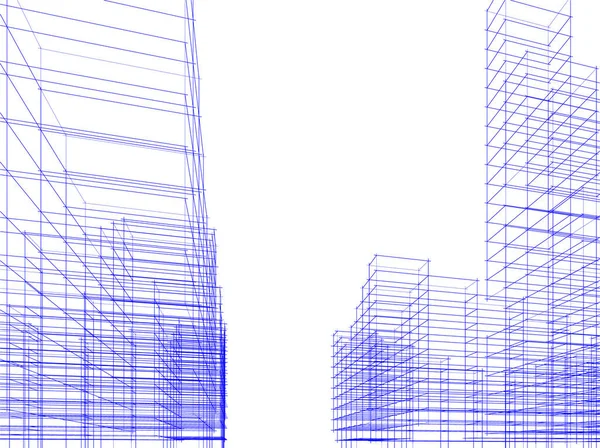 Arkitektur Byggnad Illustration Bakgrund — Stock vektor