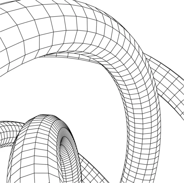 Elvont Rajzvonalak Építészeti Képzőművészetben Minimális Geometriai Formák — Stock Vector