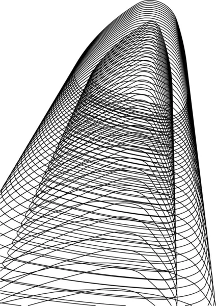 Abstrakte Zeichnungslinien Architektonischen Kunstkonzept Minimale Geometrische Formen — Stockvektor