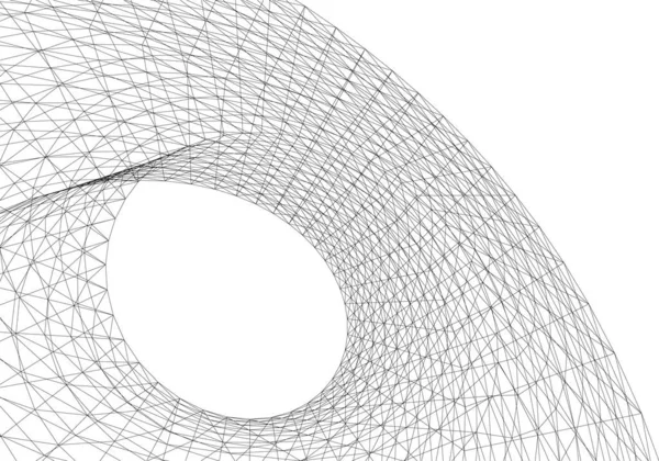 Linhas Abstratas Desenho Conceito Arte Arquitetônica Formas Geométricas Mínimas — Vetor de Stock