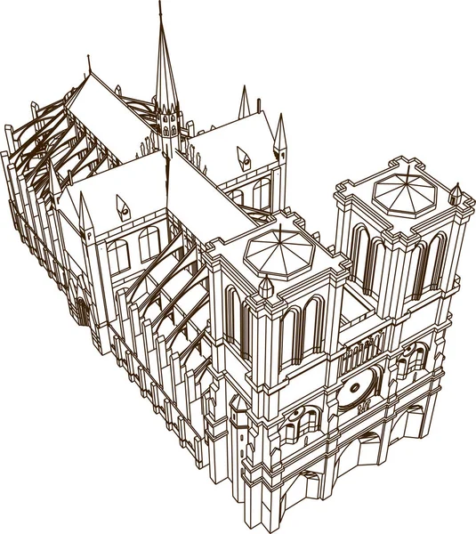 Abstracte Tekenlijnen Architectonisch Kunstconcept Minimale Geometrische Vormen — Stockvector