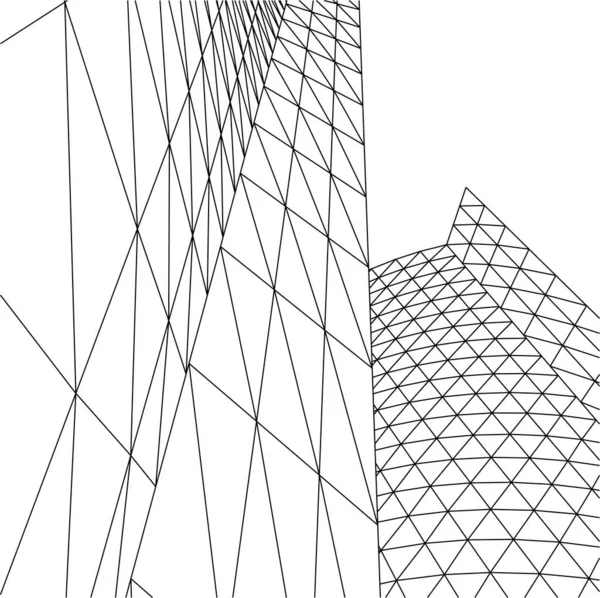 Мінімальні Геометричні Форми Архітектурні Лінії — стоковий вектор