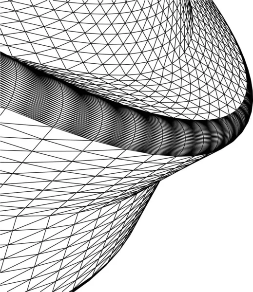 Abstrakta Teckningslinjer Arkitektonisk Konst Koncept Minimala Geometriska Former — Stock vektor