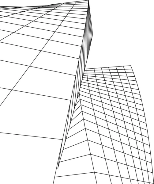 Minimale Geometrische Vormen Architectonische Lijnen — Stockvector