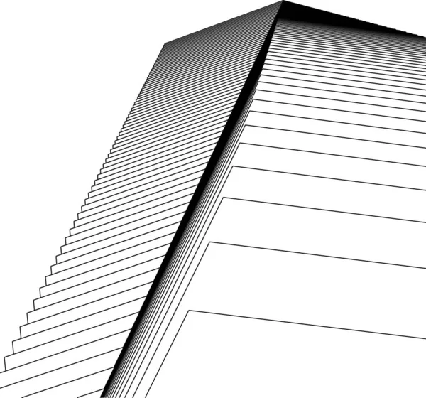 最小限の幾何学的形状建築線 — ストックベクタ