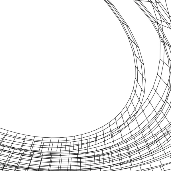 Linhas Abstratas Desenho Conceito Arte Arquitetônica Formas Geométricas Mínimas —  Vetores de Stock