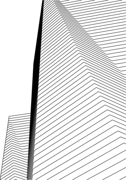 最小限の幾何学的形状建築線 — ストックベクタ