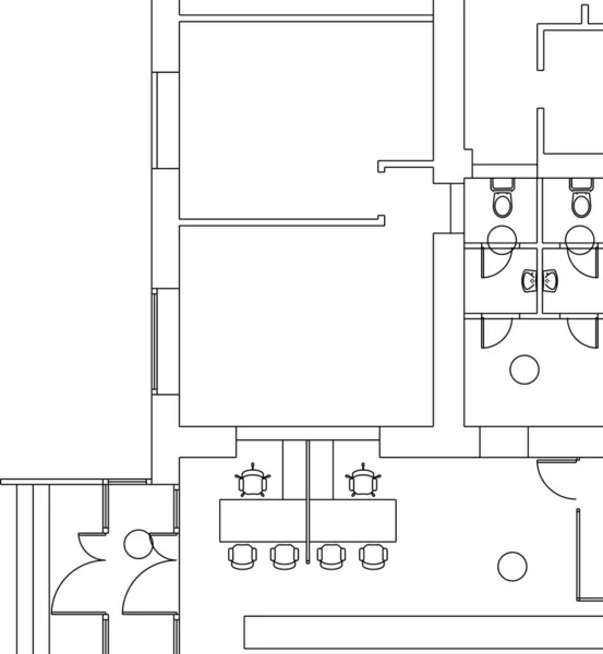 Lignes Dessin Abstraites Dans Concept Art Architectural Formes Géométriques Minimales — Image vectorielle