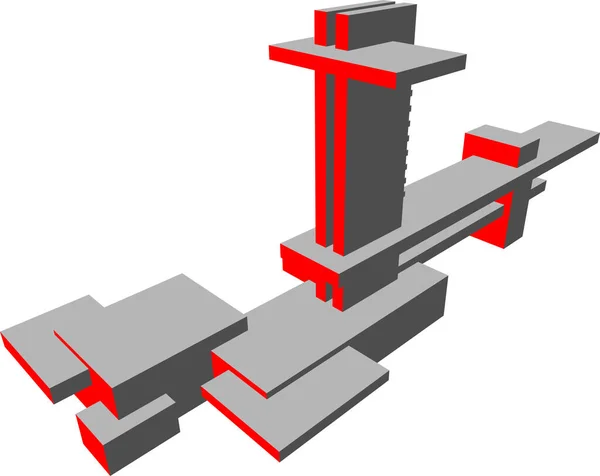 Minimale Geometrische Formen Architektonische Linien — Stockvektor