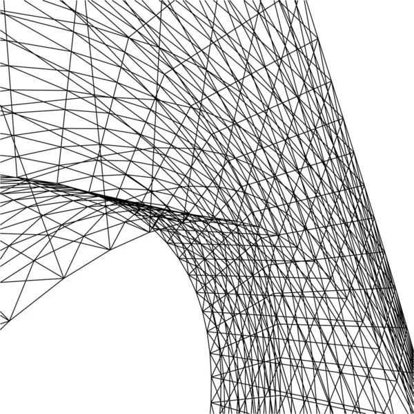 Líneas Abstractas Dibujo Concepto Arte Arquitectónico Formas Geométricas Mínimas — Archivo Imágenes Vectoriales