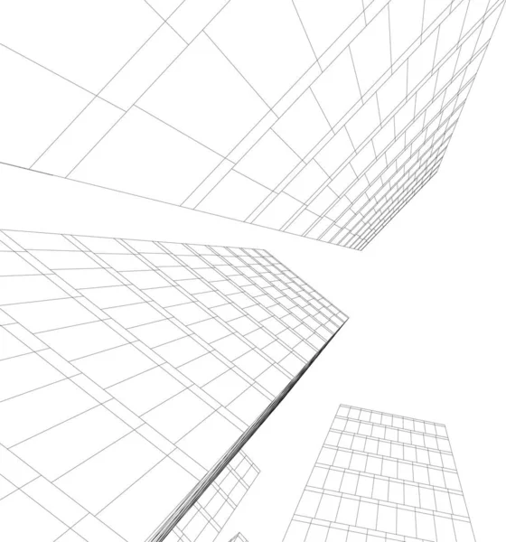 Linhas Abstratas Desenho Conceito Arte Arquitetônica Formas Geométricas Mínimas — Vetor de Stock