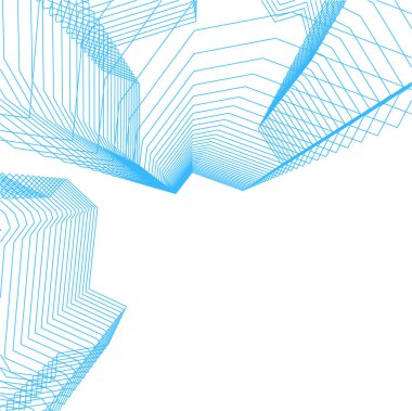 Mimari sanat konseptinde soyut çizgiler, minimum geometrik şekiller. 