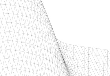 Mimari sanat konseptinde soyut çizgiler, minimum geometrik şekiller. 