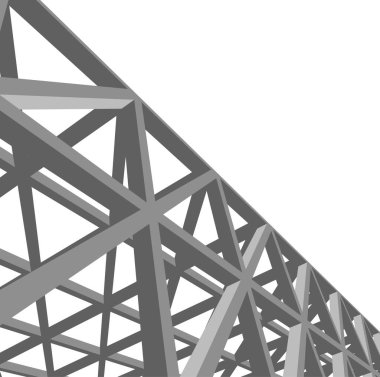 Mimari sanat konseptinde soyut çizgiler, minimum geometrik şekiller. 