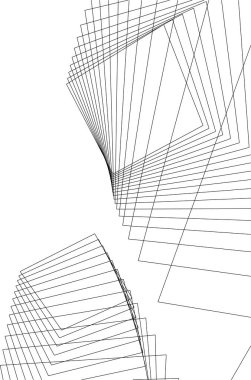 Mimari sanat konseptinde soyut çizgiler, minimum geometrik şekiller. 
