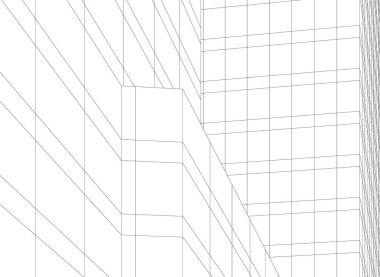 Mimari sanat konseptinde soyut çizgiler, minimum geometrik şekiller. 