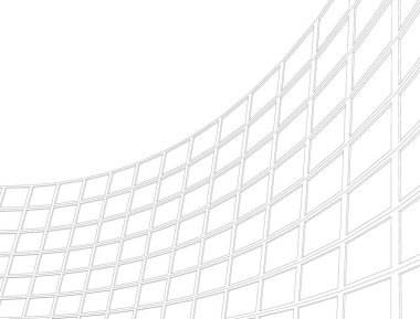 Mimari sanat konseptinde soyut çizgiler, minimum geometrik şekiller. 