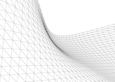 Mimari sanat konseptinde soyut çizgiler, minimum geometrik şekiller. 