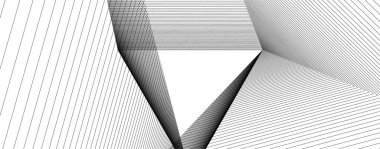 Mimari sanat konseptinde soyut çizgiler, minimum geometrik şekiller.