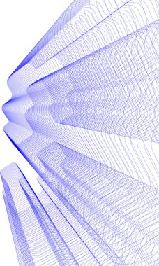 Mimari sanat konseptinde soyut çizgiler, minimum geometrik şekiller. 