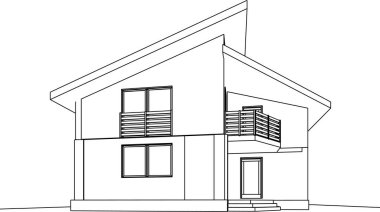 Mimari sanat konseptinde soyut çizgiler, minimum geometrik şekiller. 