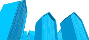 Mimari sanat konseptinde soyut çizgiler, minimum geometrik şekiller.