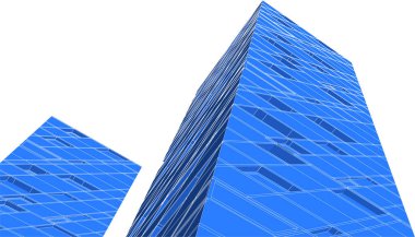 Mimari sanat konseptinde soyut çizgiler, minimum geometrik şekiller.