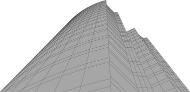 Mimari sanat konseptinde soyut çizgiler, minimum geometrik şekiller.