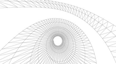 Mimari sanat konseptinde soyut çizgiler, minimum geometrik şekiller. 