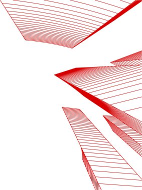 Mimari sanat konseptinde soyut çizgiler, minimum geometrik şekiller. 