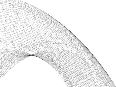 Mimari sanat konseptinde soyut çizgiler, minimum geometrik şekiller. 