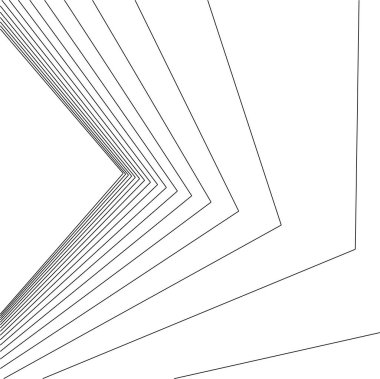 Mimari sanat konseptinde soyut çizgiler, minimum geometrik şekiller. 