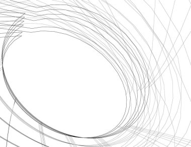 Mimari sanat konseptinde soyut çizgiler, minimum geometrik şekiller. 