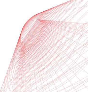 Mimari sanat konseptinde soyut çizgiler, minimum geometrik şekiller. 