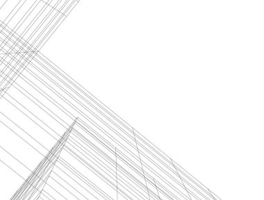 Mimari sanat konseptinde soyut çizgiler, minimum geometrik şekiller.