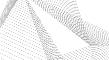 Mimari sanat konseptinde soyut çizgiler, minimum geometrik şekiller. 