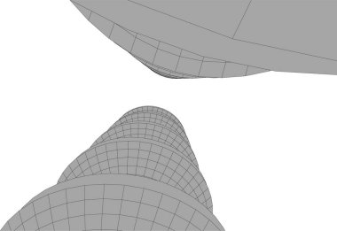 Mimari sanat konseptinde soyut çizgiler, minimum geometrik şekiller. 