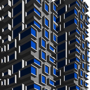 Mimari sanat konseptinde soyut çizgiler, minimum geometrik şekiller. 