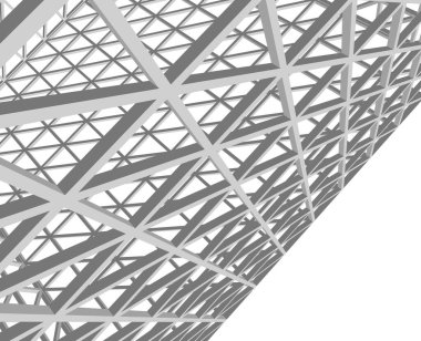 Mimari sanat konseptinde soyut çizgiler, minimum geometrik şekiller. 