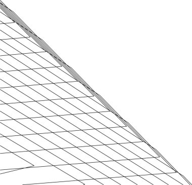 Mimari sanat konseptinde soyut çizgiler, minimum geometrik şekiller. 