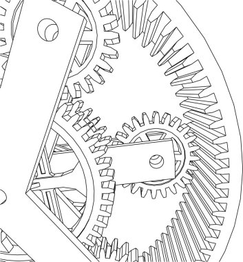 Mimari sanat konseptinde soyut çizgiler, minimum geometrik şekiller. 