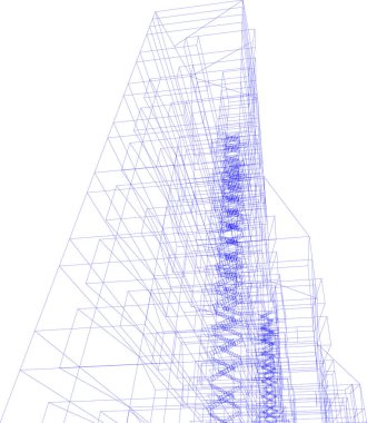 Mimari sanat konseptinde soyut çizgiler, minimum geometrik şekiller.