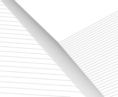 Mimari sanat konseptinde soyut çizgiler, minimum geometrik şekiller.