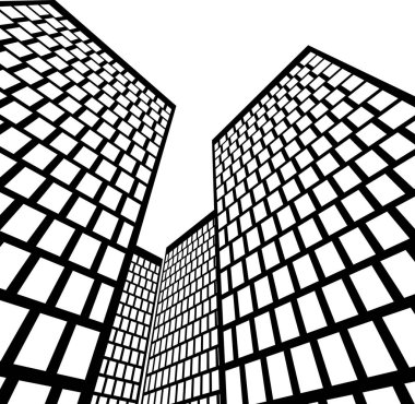 Mimari sanat konseptinde soyut çizgiler, minimum geometrik şekiller. 