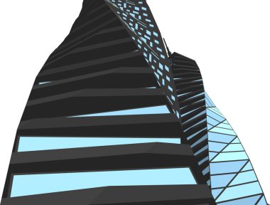 Mimari sanat konseptinde soyut çizgiler, minimum geometrik şekiller. 