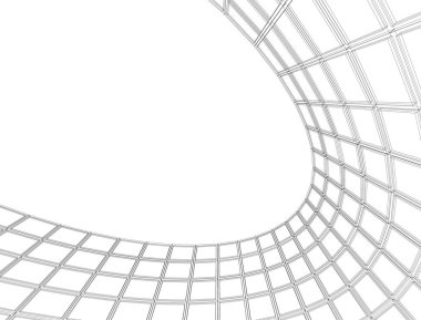 Mimari sanat konseptinde soyut çizgiler, minimum geometrik şekiller. 