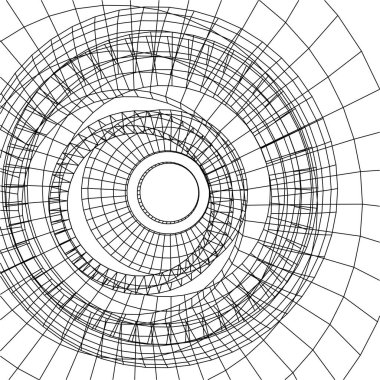 Mimari sanat konseptinde soyut çizgiler, minimum geometrik şekiller. 