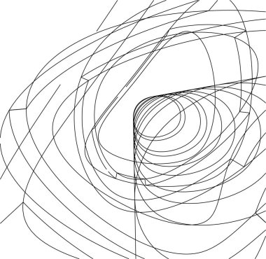 Mimari sanat konseptinde soyut çizgiler, minimum geometrik şekiller. 