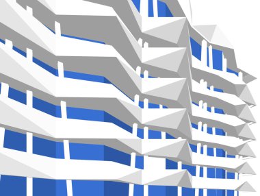 Mimari sanat konseptinde soyut çizgiler, minimum geometrik şekiller. 