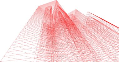 Mimari sanat konseptinde soyut çizgiler, minimum geometrik şekiller. 